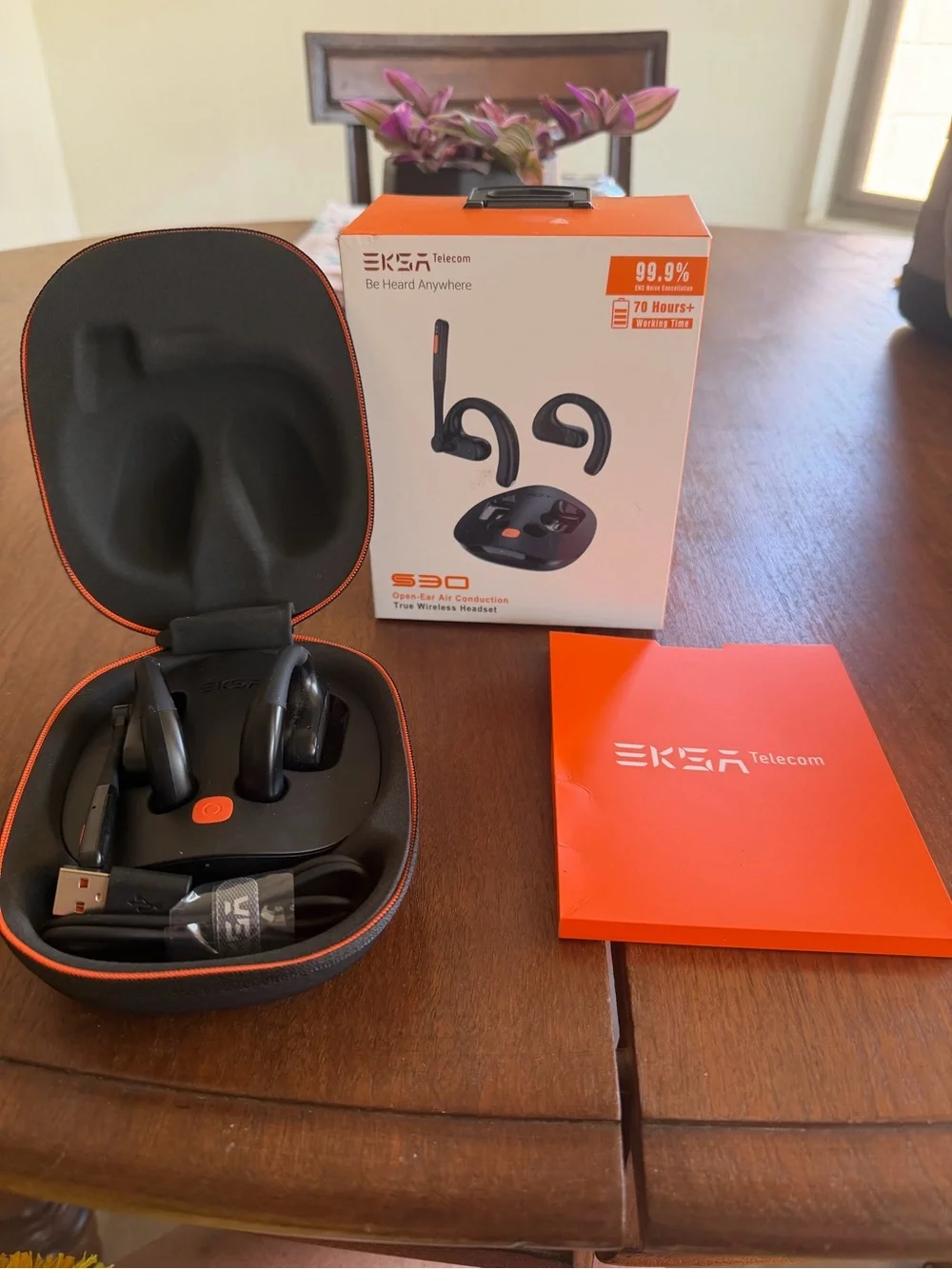 S90 Bone Conduction Open-Ear Headset — Black